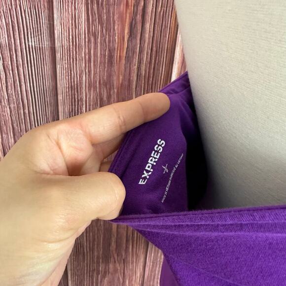 Express Purple Y2K Tank Top Halter Neck Womens Size Large L - Picture 8 of 8